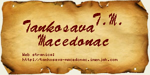 Tankosava Macedonac vizit kartica